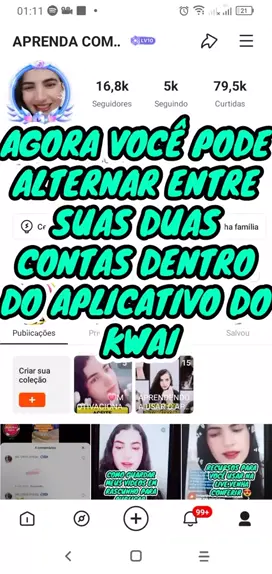 Como entrar no aplicativo kwai pelo facebook