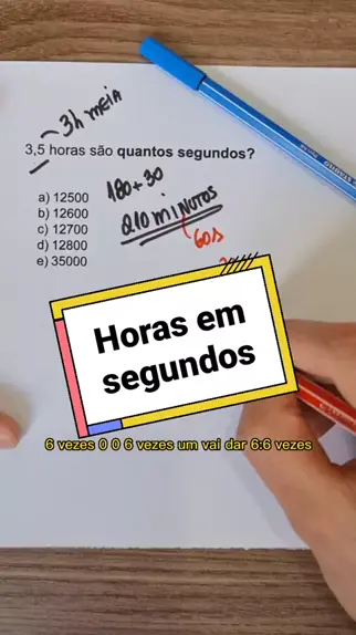 quantos segundos são 5 horas